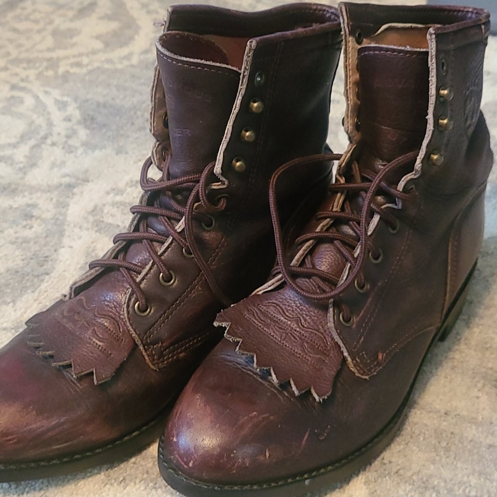 Ariat lacer roper boots men's 8.5 womens 10 ATS